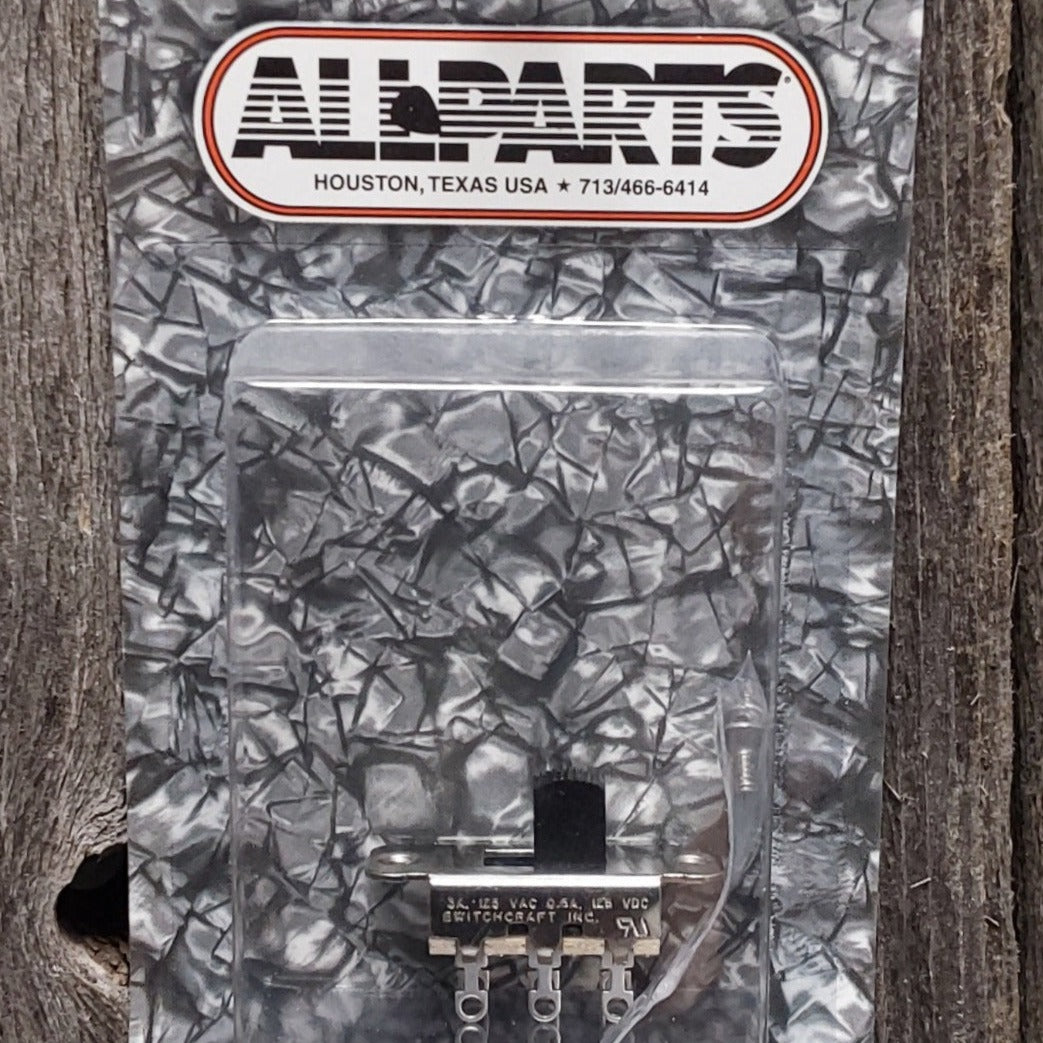 Allparts (B) EP-0260-023 Switchcraft Black On-On Switch for Jaguar or Jazzmaster