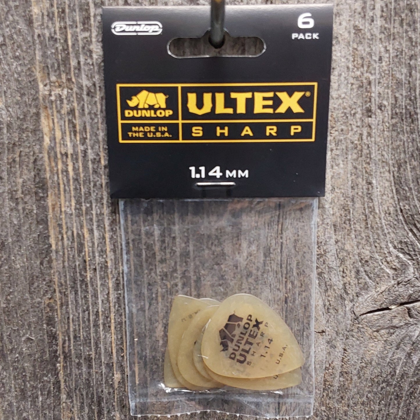 Dunlop 433P114 Ultex Sharp 1.14mm Players Pack (6 picks)