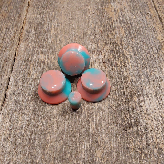 Knobhead PDX - Rainbow Sherbet Bell knobs Set of 3 w/ Blade Switch tip