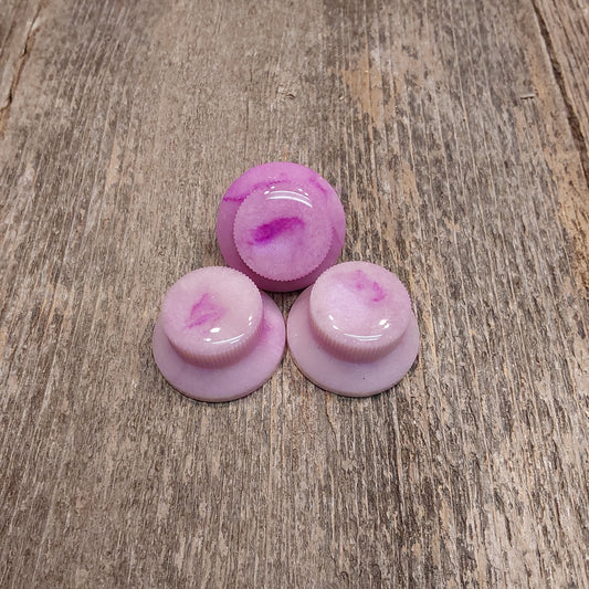 Knobhead PDX  - Pink Swirl Bell knobs with Set of 3.