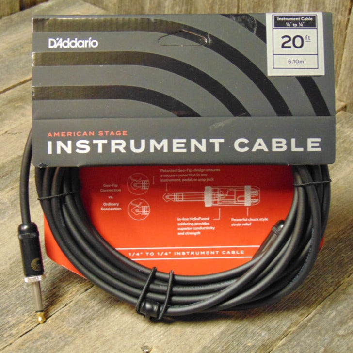 D'Addario PW-AMSG-20 American Stage Instrument Cable 20ft