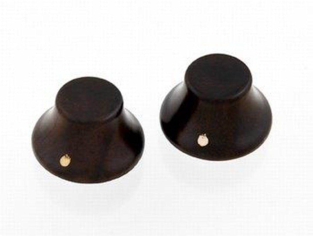 Allparts PK-3197-0R0 Rosewood Bell Knobs 2 pack