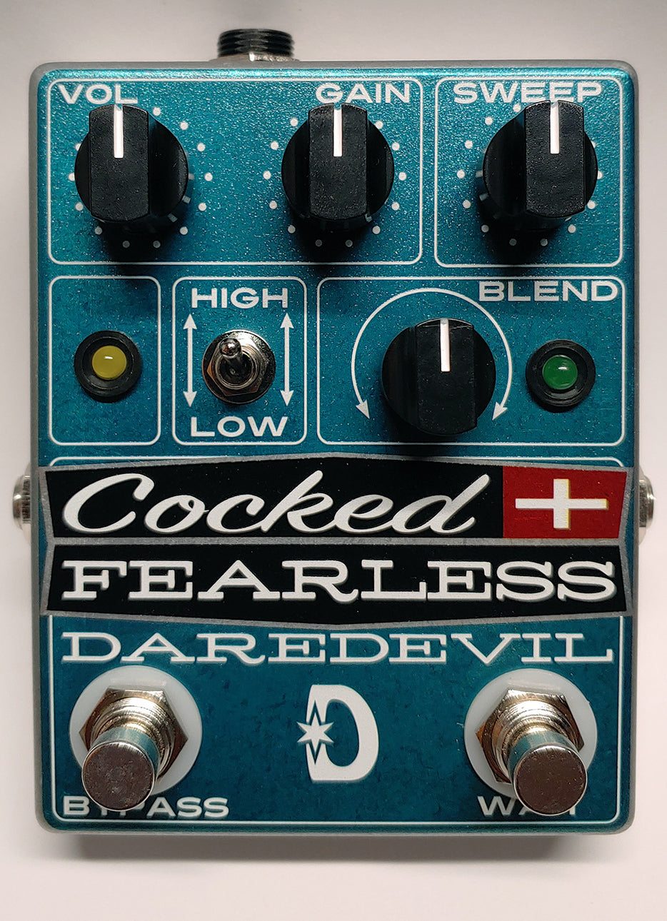 Daredevil Pedals Cocked and Fearless Distortion and Wah Filter