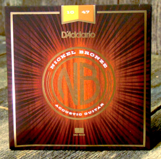 D'Addario NB1047 Nickel Bronze Acoustic Strings 10-47
